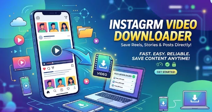 Download Instagram videos online tool interface