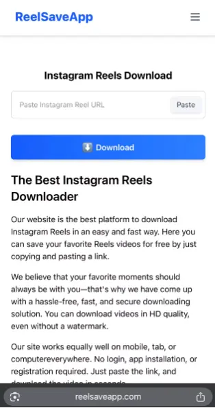 Instagram Reels Downloader<