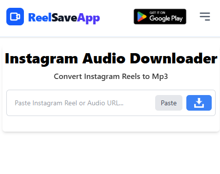 Converting an Instagram video to MP3 with ReelSave
